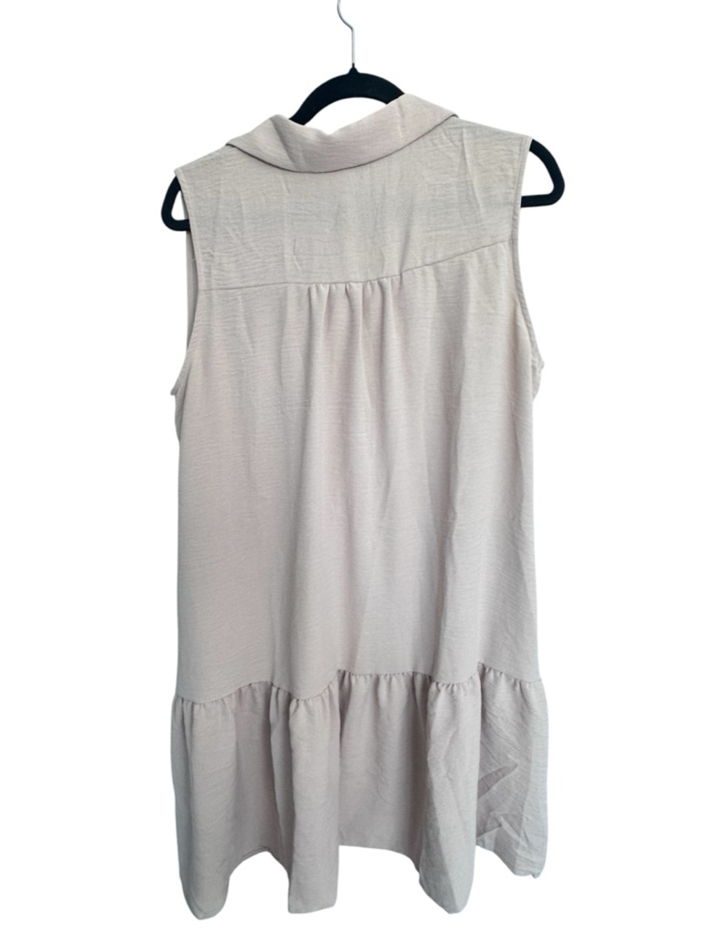 Dokotoo Cream drop hem Sleeveless Dress Sz L - Picture 2 of 7